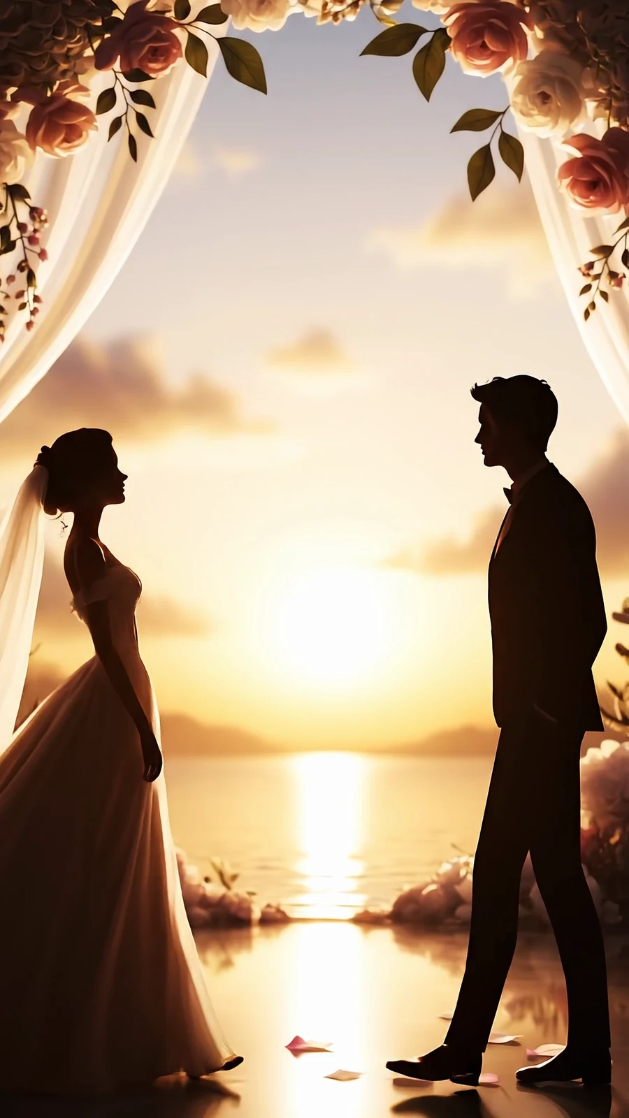 Bacio al tramonto